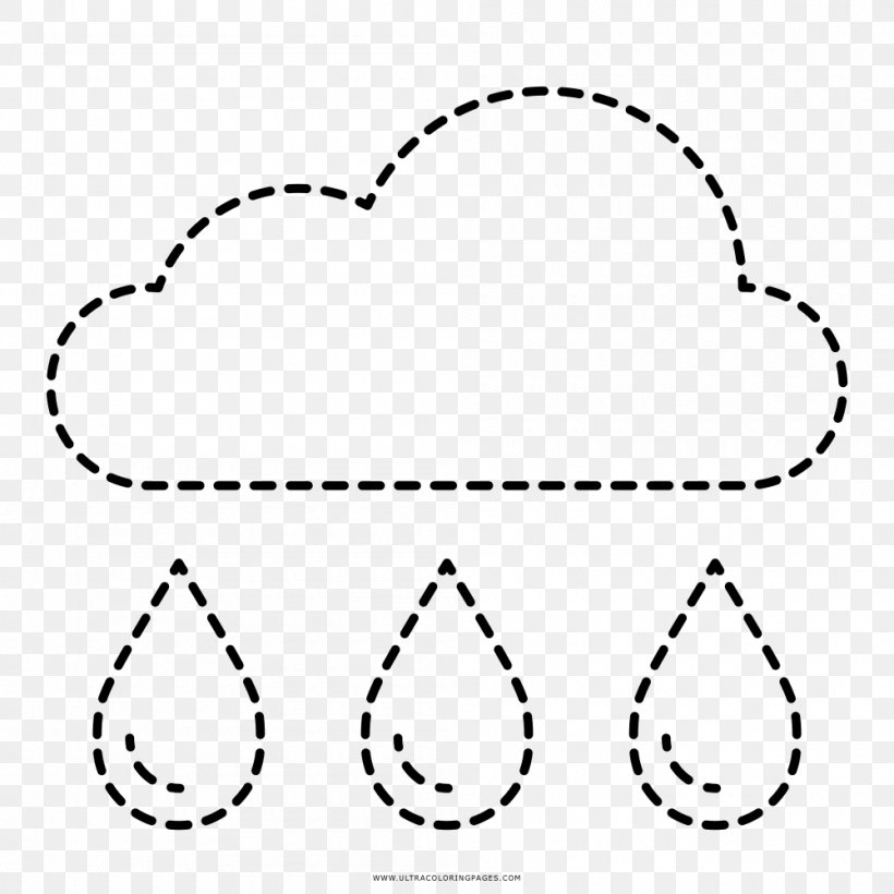 Coloring Book Cloud Rain Drawing, PNG, 1000x1000px, Coloring Book, Area, Art, Black, Black And White Download Free