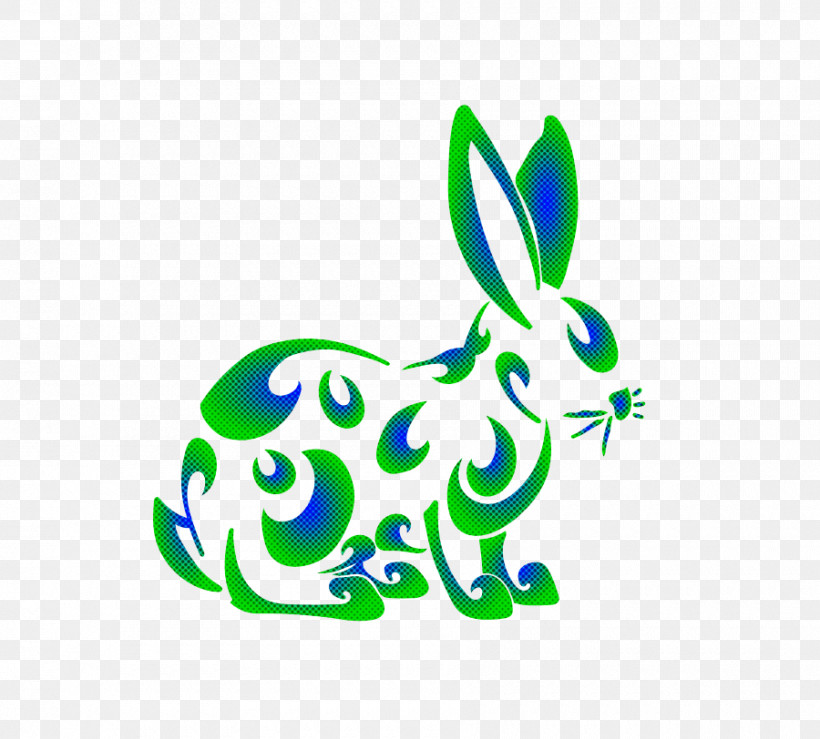 Easter Bunny, PNG, 900x812px, Rabbit, Animal Figure, Easter Bunny, Green, Hare Download Free
