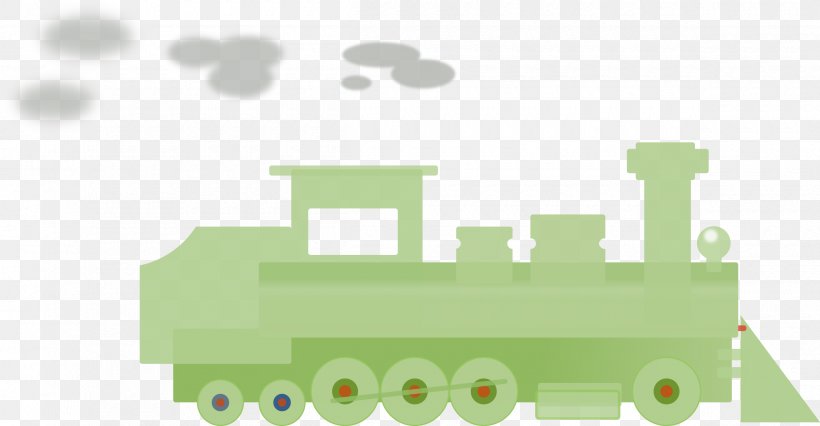 Train Rail Transport Steam Locomotive Clip Art, PNG, 2400x1248px, Train, Brand, Diagram, Grass, Green Download Free