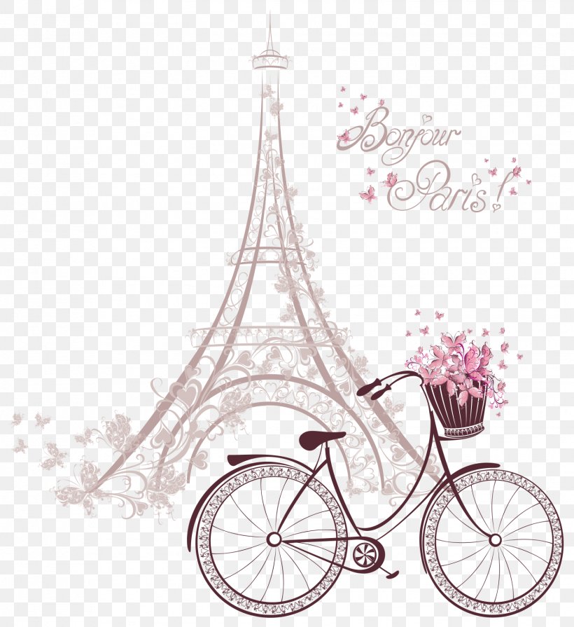 Eiffel Tower Notre-Dame De Paris Royalty-free, PNG, 1550x1692px, Eiffel Tower, Architecture, Bicycle, Bicycle Frame, Bicycle Wheel Download Free