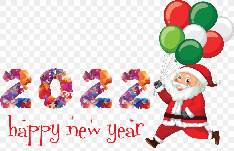 2022 Happy New Year 2022 2022 New Year, PNG, 3000x1936px, Christmas Day, Balloon, Bauble, Character, Christmas Ornament M Download Free