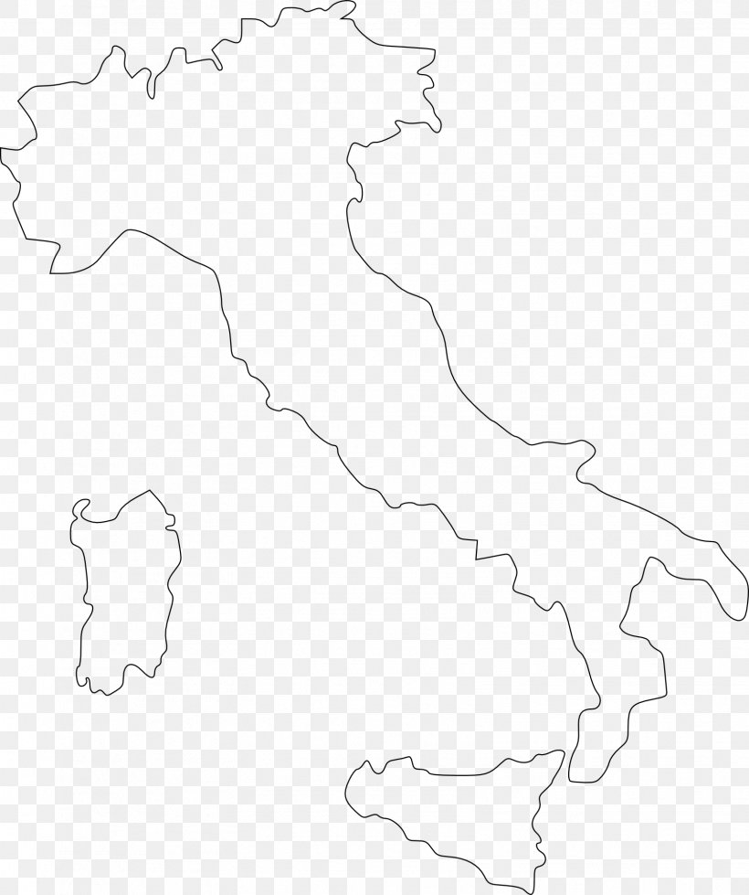 Italy Map Clip Art, PNG, 1607x1920px, Italy, Area, Black And White, Drawing, Flag Of Italy Download Free