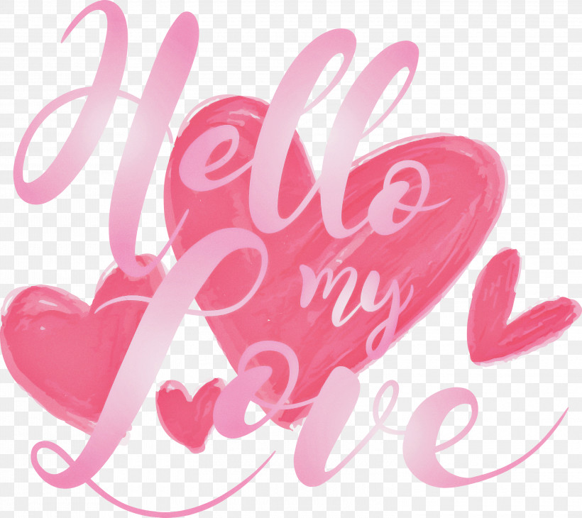 Valentines Day Hello My Love, PNG, 3000x2673px, Valentines Day, Heart, Hello My Love, Love, Pink Download Free