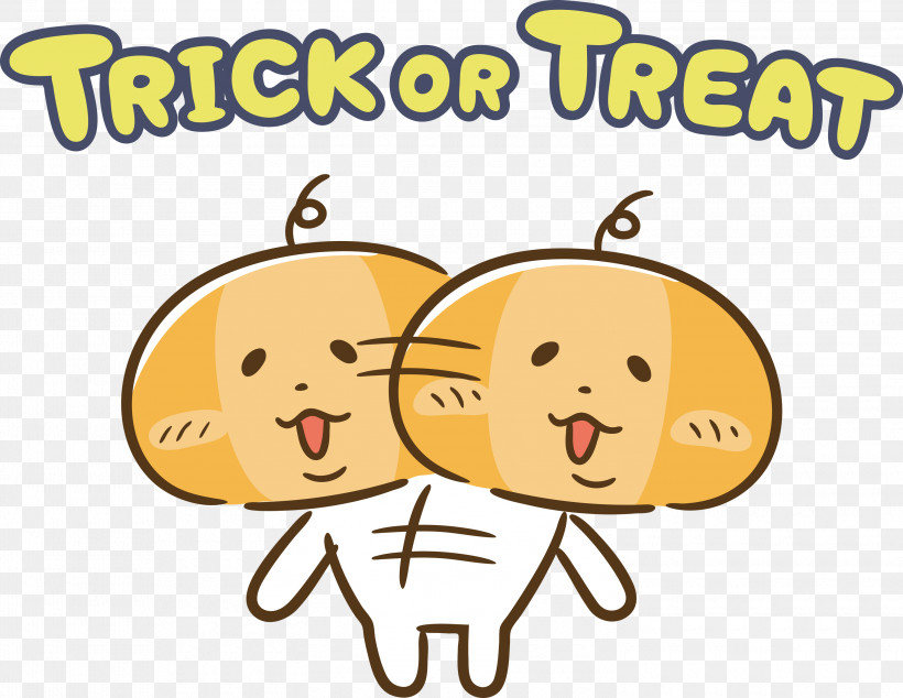 TRICK OR TREAT Happy Halloween, PNG, 3000x2322px, Trick Or Treat, Behavior, Cartoon, Happiness, Happy Halloween Download Free