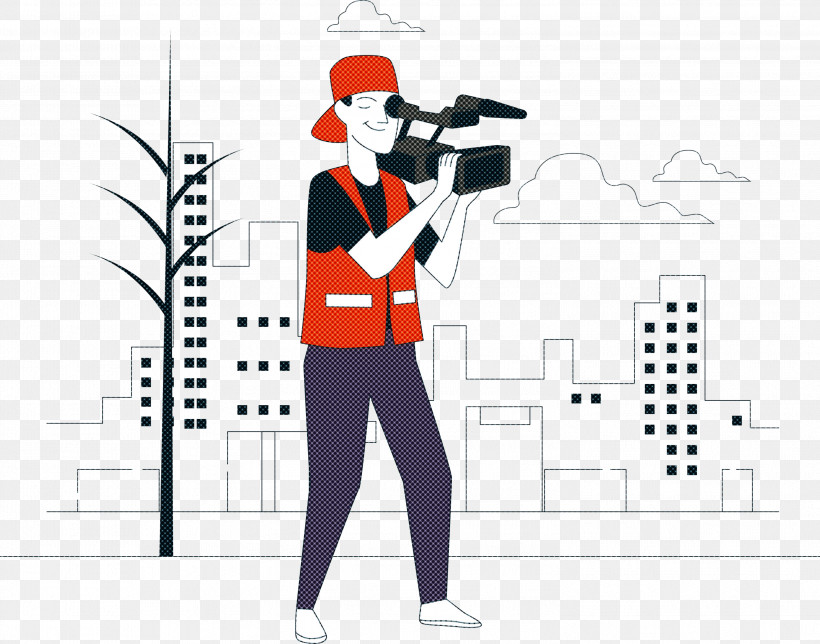 Videographer, PNG, 2999x2358px, Videographer, Camera Operator, Cartoon, Drawing, Human Download Free