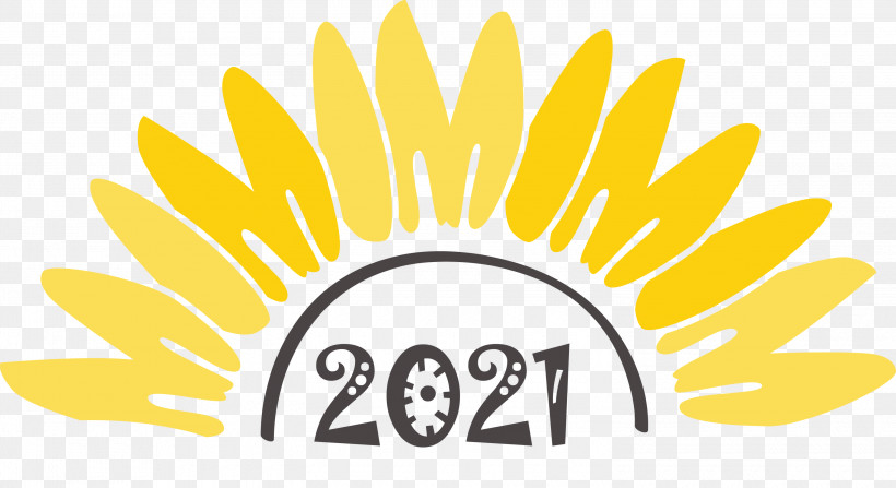 Welcome 2021 Sunflower, PNG, 3000x1637px, Welcome 2021 Sunflower, Emoticon, Infographic, Logo, Symbol Download Free
