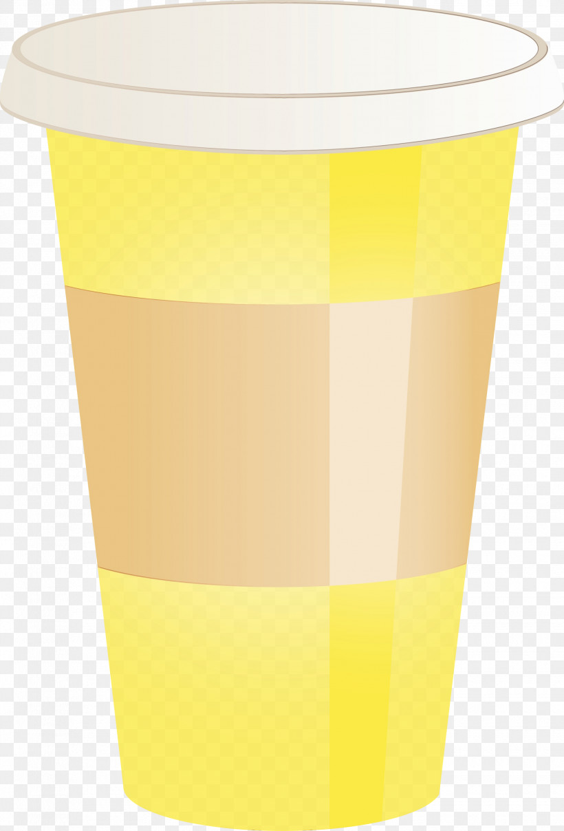 Yellow Drinkware Tumbler Drink Pint Glass, PNG, 2035x3000px, Coffee, Cup, Drink, Drinkware, Paint Download Free
