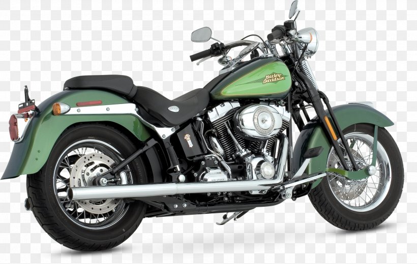 Exhaust System Cruiser Softail Harley-Davidson Motorcycle, PNG, 2500x1590px, Exhaust System, Automotive Exhaust, Automotive Exterior, Automotive Tire, Automotive Wheel System Download Free