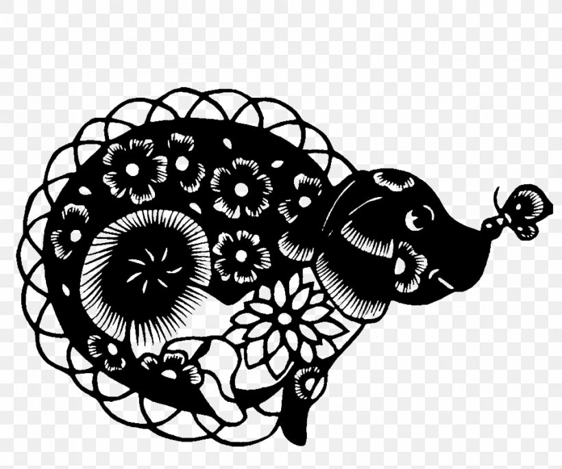 Papercutting Black And White, PNG, 954x797px, Paper, Black, Black And White, Chinese Zodiac, Monochrome Download Free