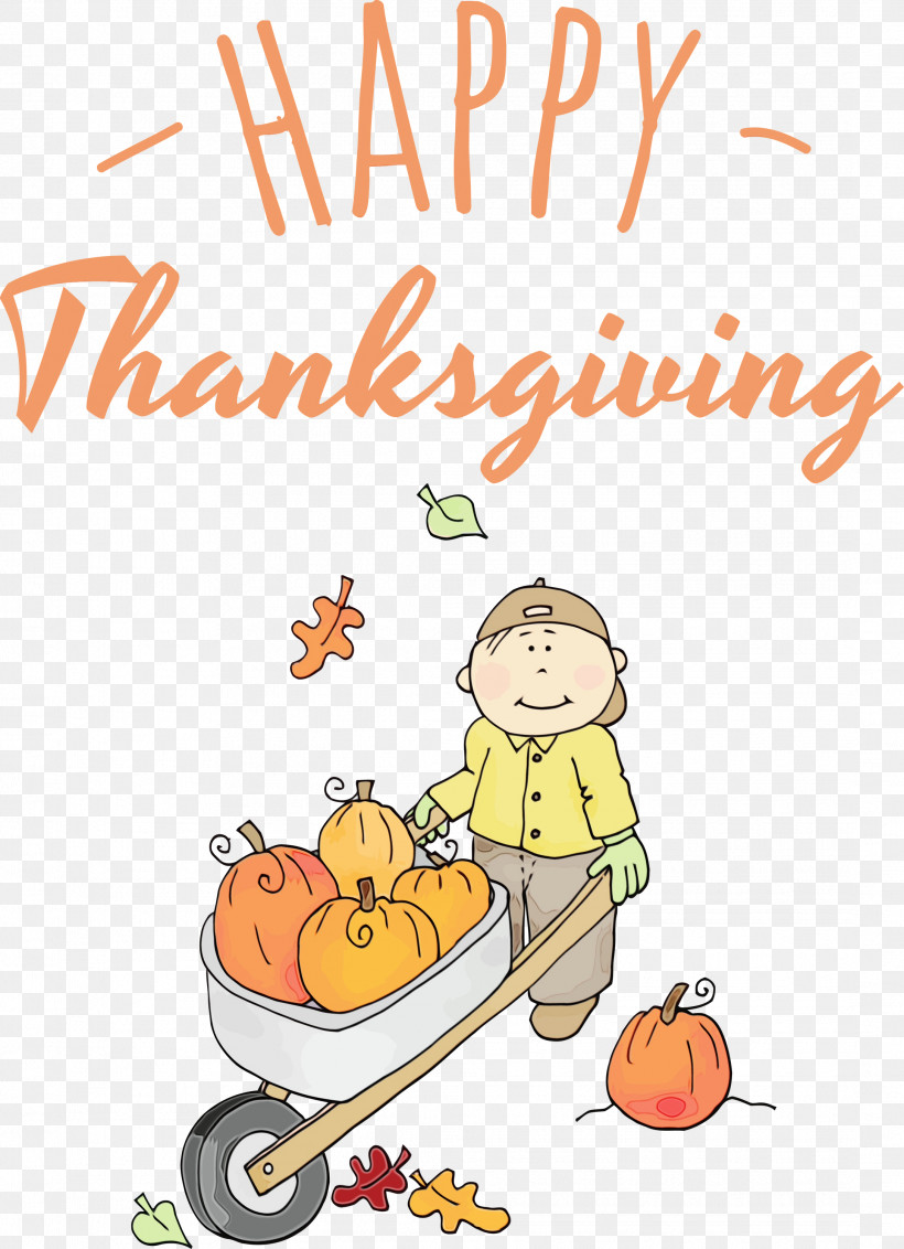 Pumpkin, PNG, 2172x3000px, Happy Thanksgiving, Cartoon, Drawing, Fruit, Paint Download Free