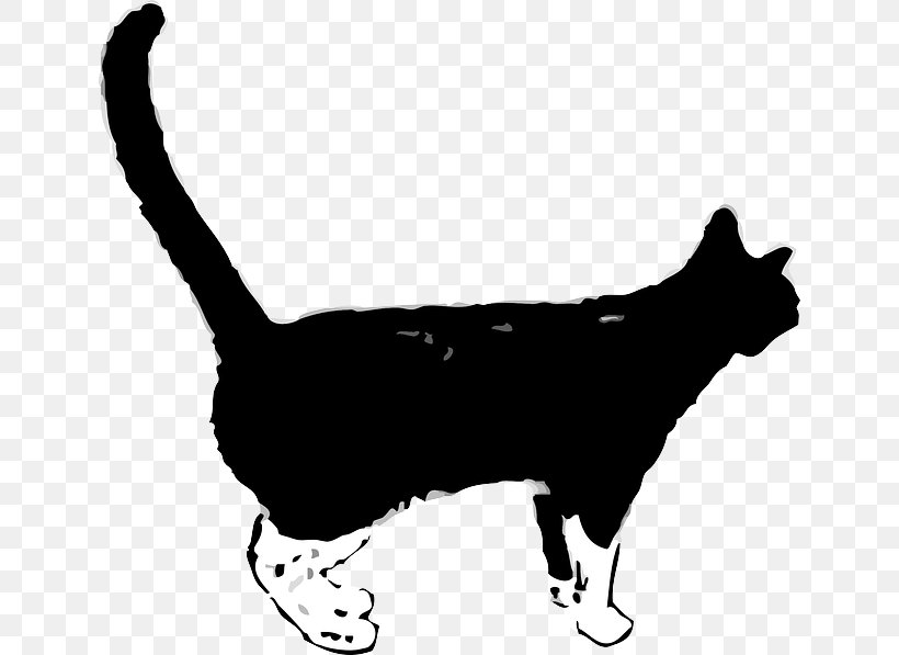 Wildcat Kitten Clip Art Vector Graphics, PNG, 640x597px, Cat, Black, Black And White, Black Cat, Carnivoran Download Free