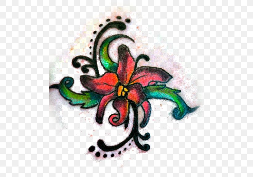 Flower Abziehtattoo Orchids India Ink, PNG, 500x574px, Flower, Abziehtattoo, Cochese Tattoo, Flowering Plant, India Ink Download Free