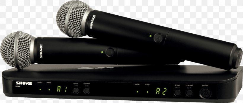 Wireless Microphone Shure SM58 Shure SM57 Shure Blx288pg58 Wireless Vocal Combo With Pg58 Handheld Microphones, PNG, 1200x512px, Microphone, Audio, Audio Equipment, Electronics, Multimedia Download Free