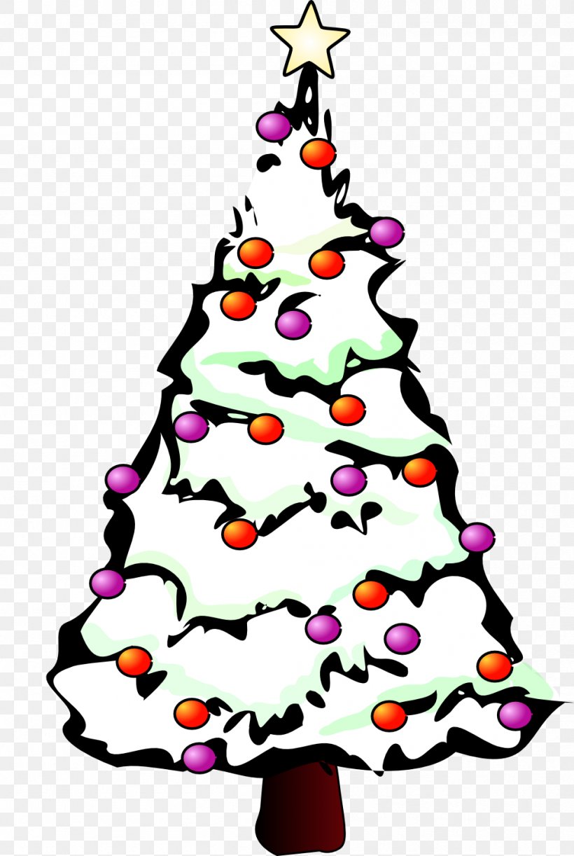 Christmas Tree Clip Art, PNG, 999x1489px, Christmas, Artwork, Black And ...