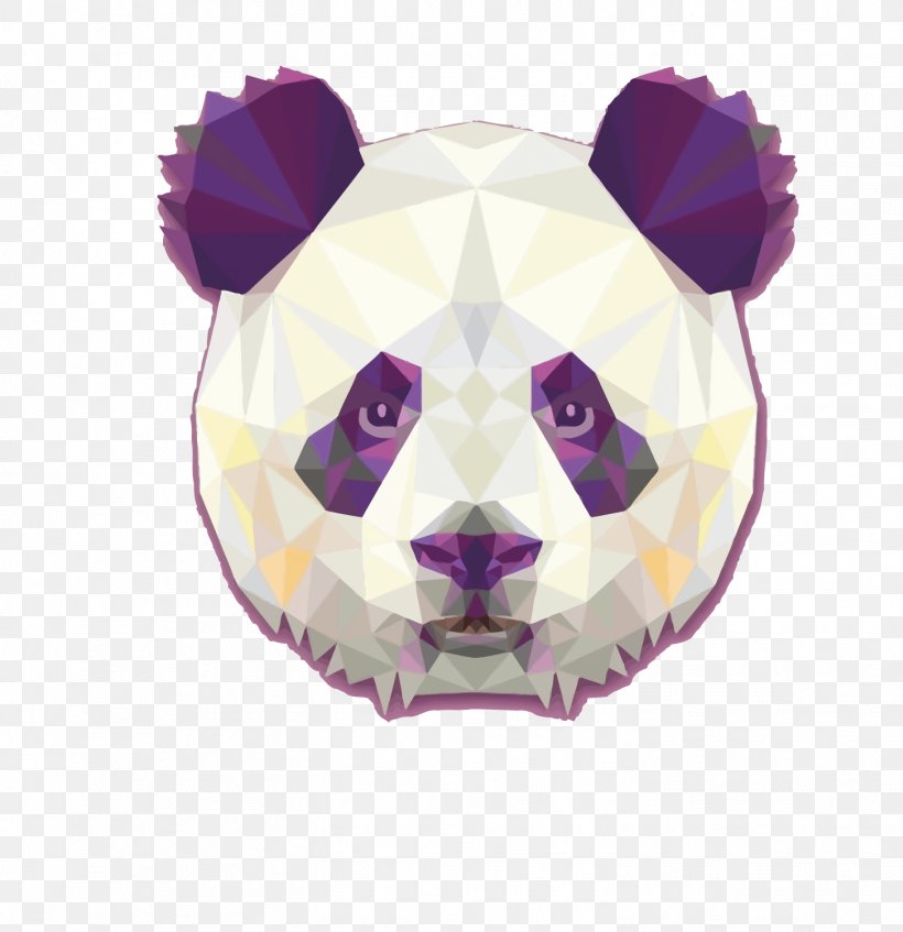 Giant Panda Bear Red Panda Geometry Poster, PNG, 1452x1500px, Giant Panda, Art, Bear, Cuteness, Decal Download Free