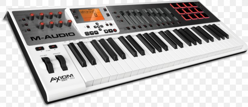 MIDI Keyboard MIDI Controllers M-Audio Axiom AIR Mini 32, PNG, 1280x553px, Watercolor, Cartoon, Flower, Frame, Heart Download Free