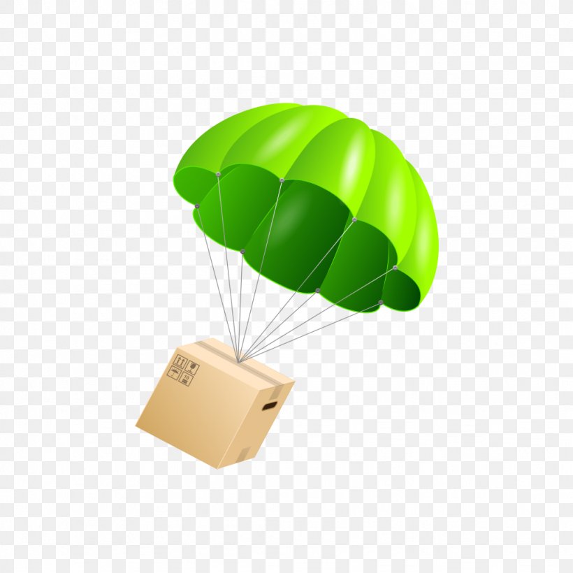 Parachute Parcel Icon, PNG, 1024x1024px, Parachute, Balloon, Gift, Green, Hot Air Balloon Download Free