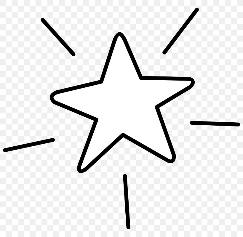 Star Drawing Clip Art, PNG, 800x800px, Star, Area, Black And White, Coloring Book, Drawing Download Free