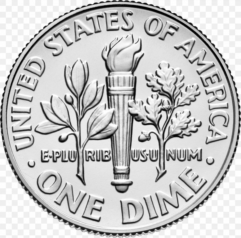 Philadelphia Mint Roosevelt Dime Penny Coin, PNG, 1977x1952px, Philadelphia Mint, Black And White, Cent, Coin, Currency Download Free