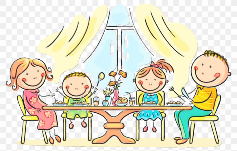 Cartoon Sharing Table Fun Child, PNG, 1000x640px, Family Day, Cartoon, Child, Family, Father Download Free