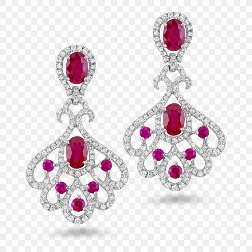 Earring Ruby Diamond Jewellery Carat, PNG, 1024x1024px, Earring, Bangle, Body Jewelry, Brown Diamonds, Carat Download Free