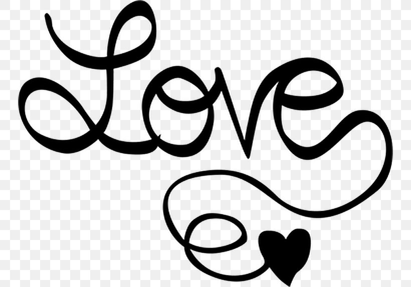 Love Sticker Romance Wall Decal Calligraphy, PNG, 748x574px, Love, Area, Black, Black And White, Boyfriend Download Free