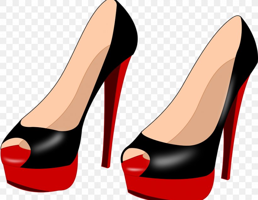 High-heeled Shoe Stiletto Heel Clip Art, PNG, 901x700px, Watercolor, Cartoon, Flower, Frame, Heart Download Free