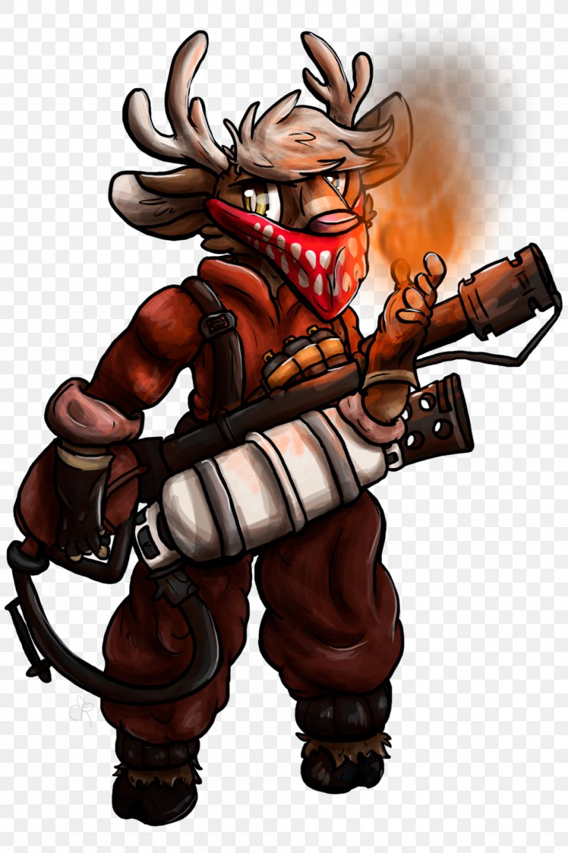 Reindeer Cartoon Weapon Mercenary, PNG, 1000x1500px, Reindeer, Art, Cartoon, Fictional Character, Legendary Creature Download Free