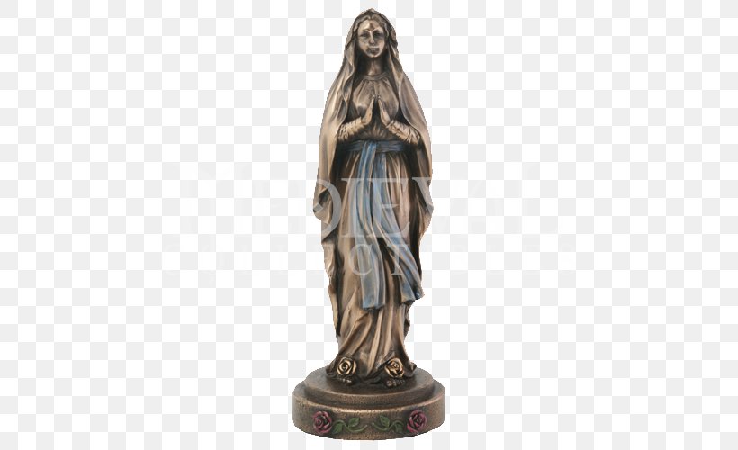 Statue Our Lady Of Lourdes Veneration Of Mary In The Catholic Church Sculpture, PNG, 500x500px, Statue, Archangel, Bronze, Bronze Sculpture, Bust Download Free