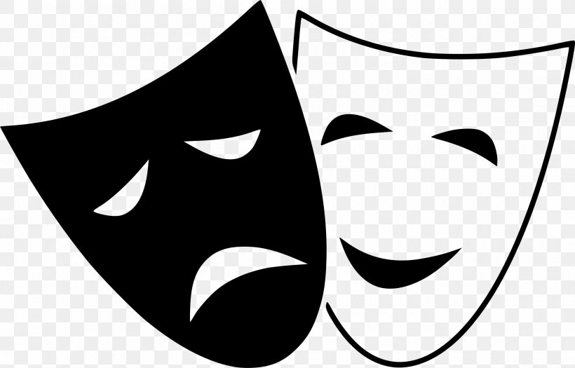 Tragedy Mask Theatre Comedy Clip Art, PNG, 2400x1538px, Tragedy, Acting, Art, Artwork, Black Download Free
