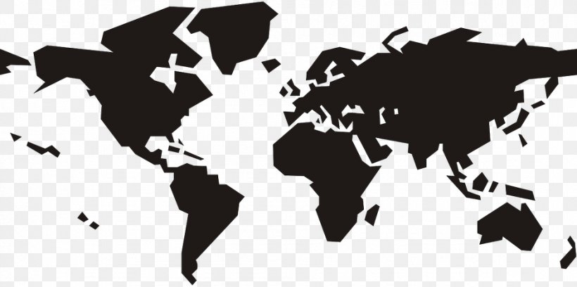 World Map Globe Clip Art Vector Graphics, PNG, 939x468px, World, Atlas, Black, Black And White, Geography Download Free