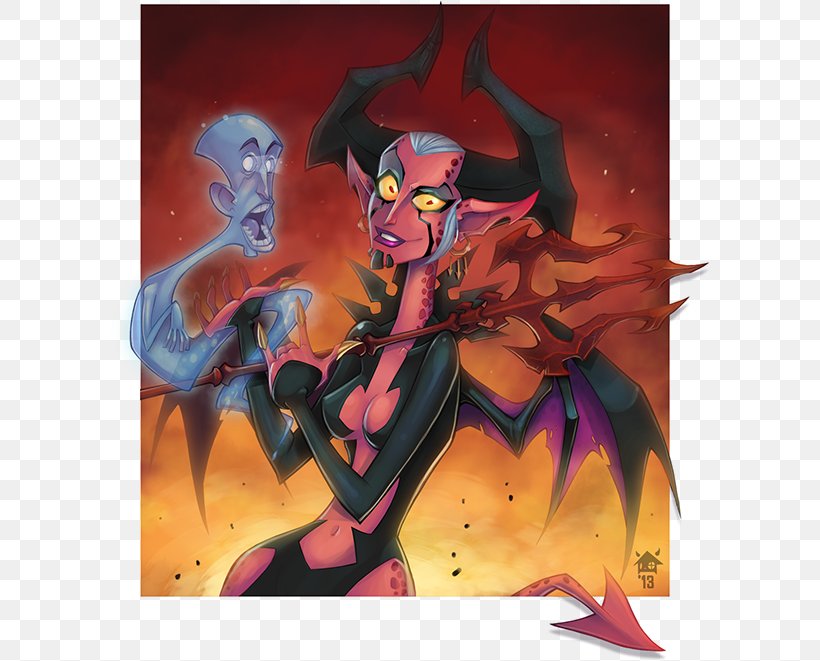 Demon Cartoon Supervillain Fiction, PNG, 600x661px, Watercolor, Cartoon, Flower, Frame, Heart Download Free