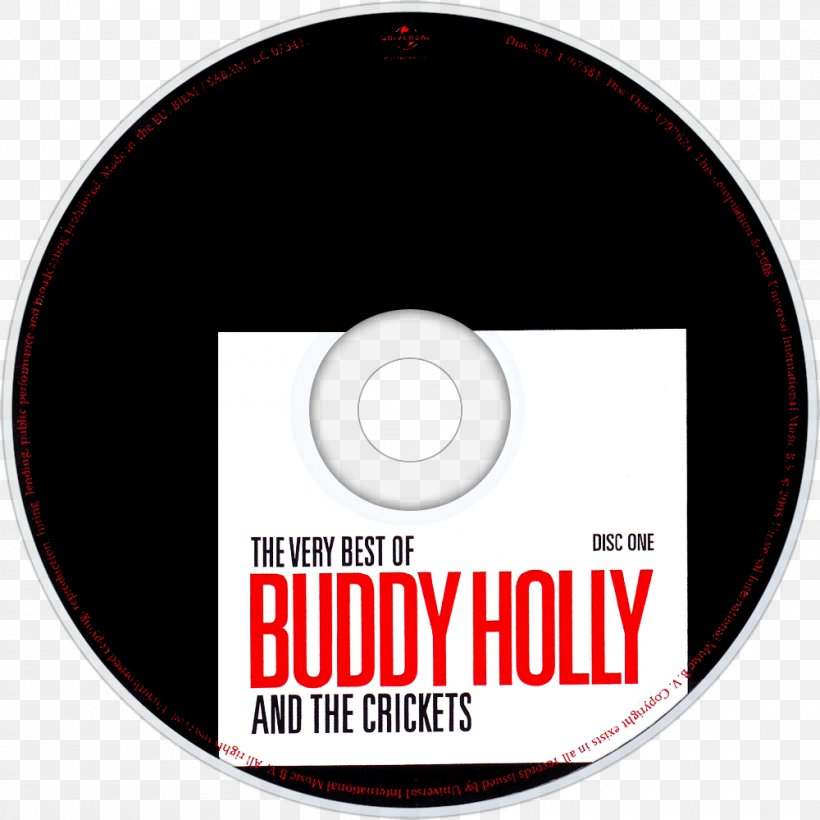 Compact Disc The Very Best Of Buddy Holly And The Crickets That'll Be The Day Think It Over, PNG, 1000x1000px, Compact Disc, Album, Brand, Buddy Holly, Crickets Download Free
