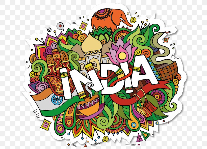 India Doodle Art Lettering, PNG, 709x591px, India, Art, Artwork, Country, Doodle Download Free