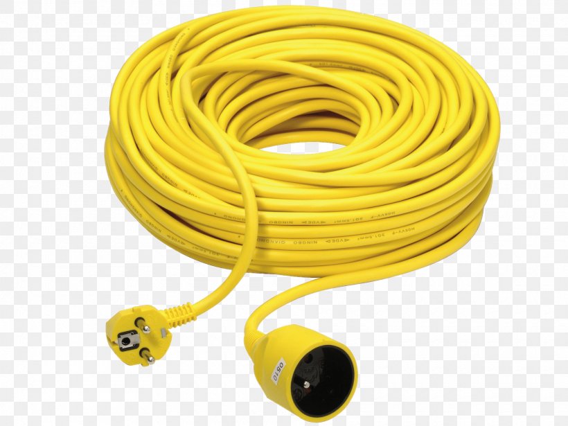 Extension Cords Rallonge 10m Yellow Verlengkabel, PNG, 1920x1440px, Extension Cords, Cable, Electrical Supply, Electricity, Electronic Device Download Free