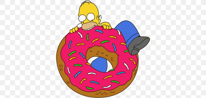 Homer Simpson Donuts Pillow Sleep Clip Art, PNG, 376x391px, Homer Simpson, Artwork, Donuts, Food, Internet Download Free