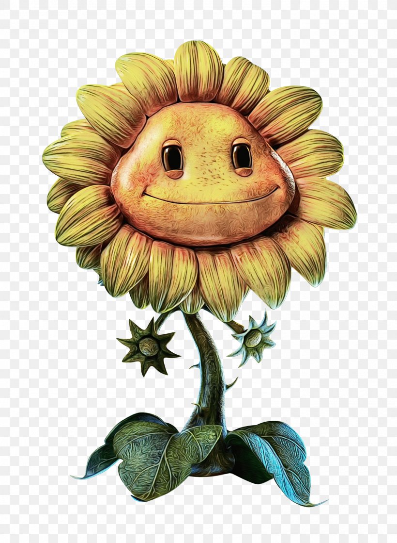 Plants Vs. Zombies: Garden Warfare 2 Video Games Sunflower Seed, PNG, 1500x2048px, Watercolor, Animal, Animation, Asterales, Cartoon Download Free