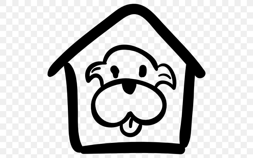 Dog Cat House, PNG, 512x512px, Dog, Animal, Black And White, Cat, Dog Houses Download Free