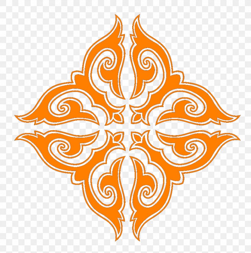 Orange Mongolia Pattern Vector - Mongolia Earring Mongols PNG