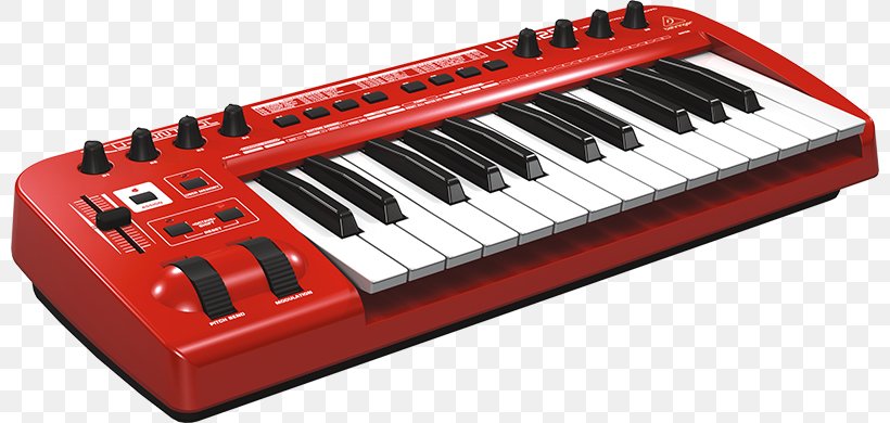 Computer Keyboard MIDI Keyboard BEHRINGER U-CONTROL UMX610 MIDI Controllers Musical Keyboard, PNG, 800x390px, Watercolor, Cartoon, Flower, Frame, Heart Download Free