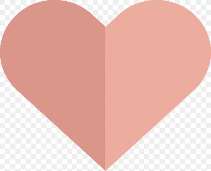 Heart Peach M-095, PNG, 3000x2442px, Watercolor, Heart, M095, Paint, Peach Download Free