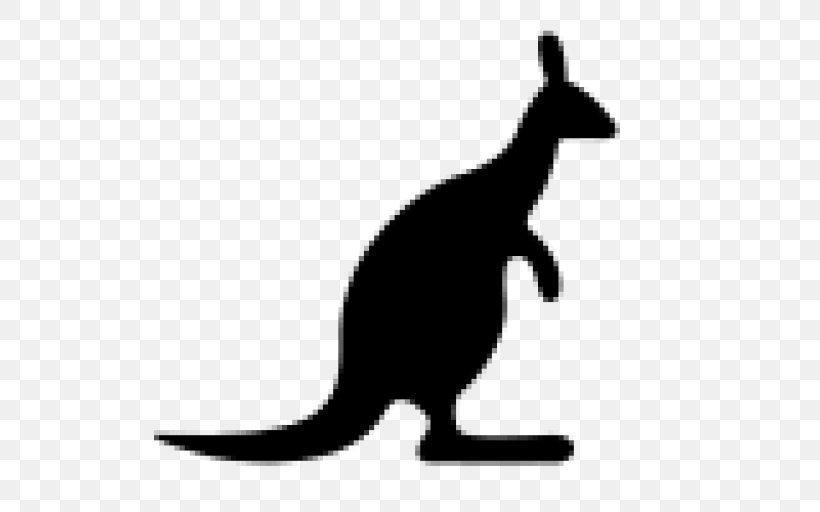 Macropodidae Animal Silhouettes Kangaroo Clip Art, PNG, 512x512px, Macropodidae, Animal Silhouettes, Black And White, Cat, Cat Like Mammal Download Free