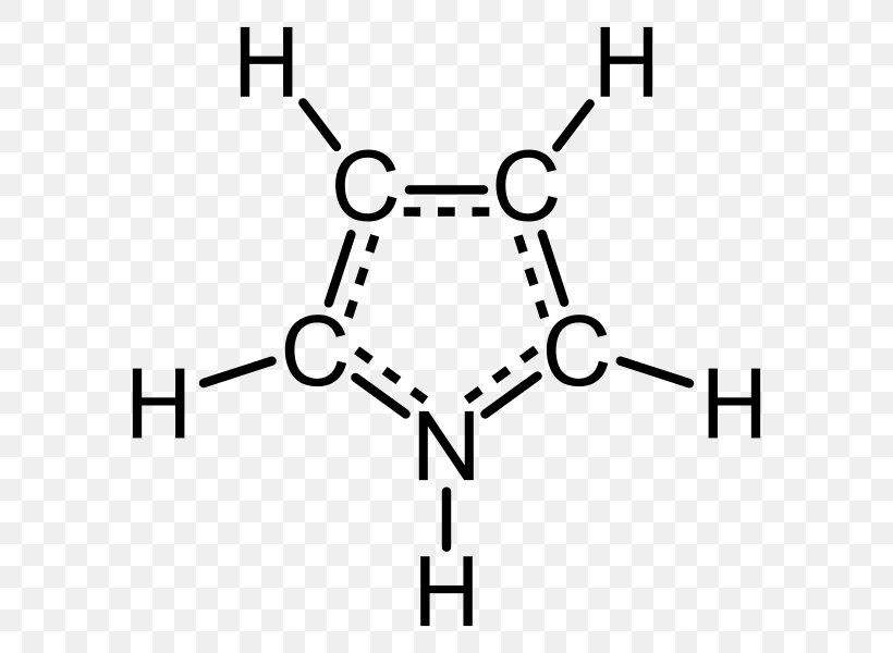 Pyrrole Molecule Heterocyclic Compound Aromaticity Chemistry, PNG, 632x600px, Pyrrole, Acetic Acid, Area, Aromaticity, Arsole Download Free
