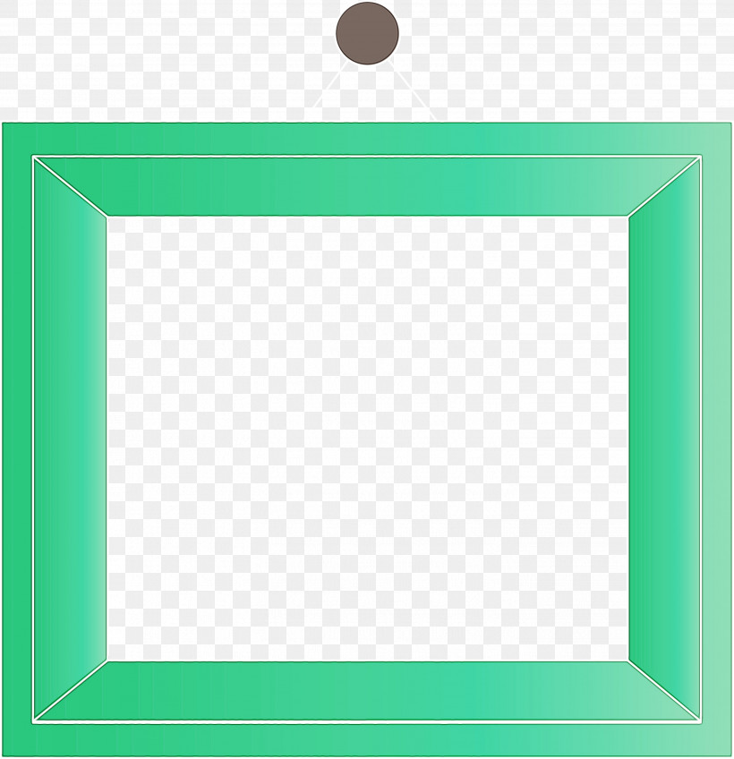 Picture Frame, PNG, 2898x3000px, Photo Frame, Angle, Area, Green, Hanging Photo Frame Download Free