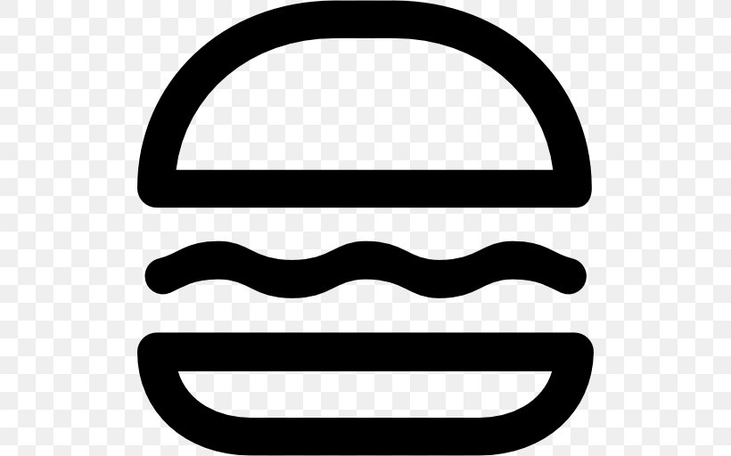 Hamburger Veggie Burger Junk Food Fast Food, PNG, 512x512px, Hamburger, Black, Black And White, Fast Food, Food Download Free