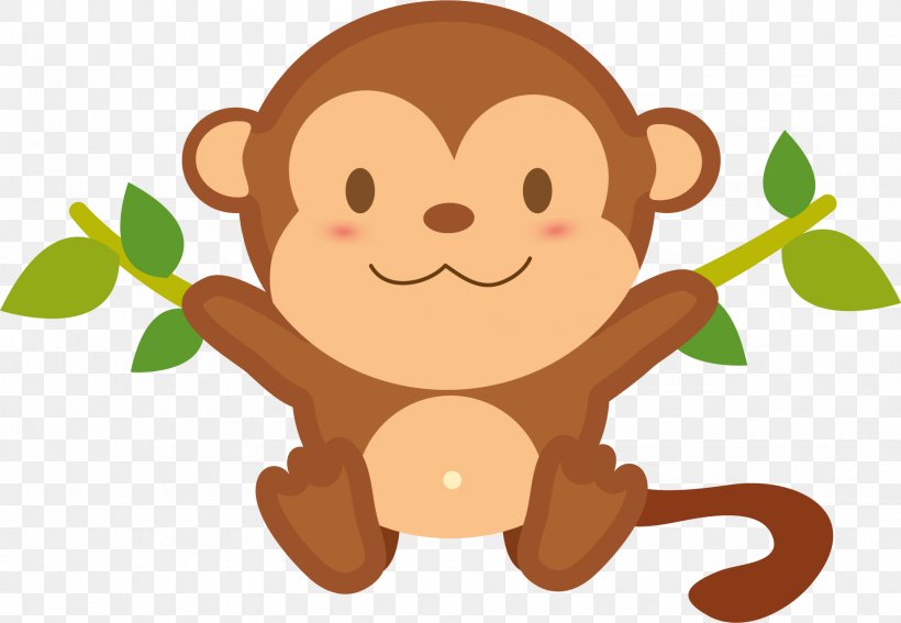 Monkey Clip Art, PNG, 1850x1280px, Monkey, Carnivoran, Cartoon, Fictional Character, Mammal Download Free
