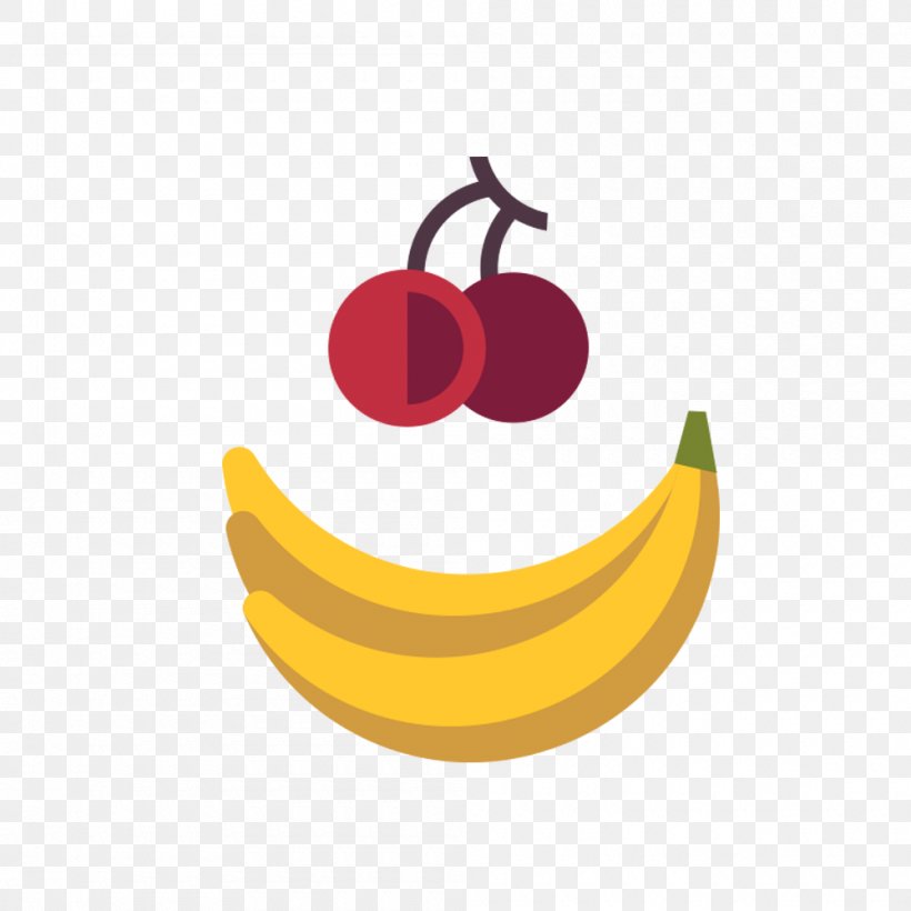 Cherry Banana Auglis, PNG, 1000x1000px, Cherry, Auglis, Banana, Flat Design, Food Download Free