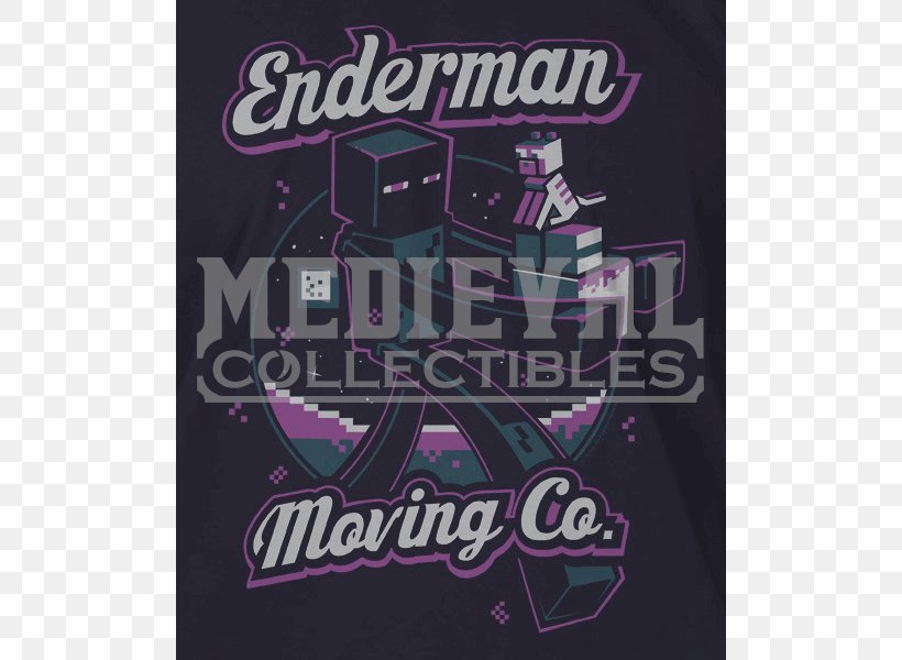 Mover Minecraft: Story Mode T-shirt Enderman, PNG, 600x600px, Mover, Brand, Clothing, Costume, Enderman Download Free