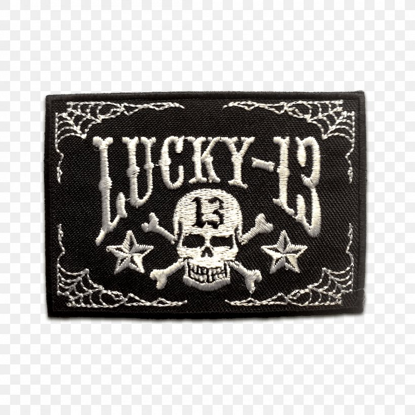 T-shirt Embroidered Patch Iron-on Lucky 13 Clothing, PNG, 1100x1100px, Tshirt, Black, Brand, Clothing, Emblem Download Free