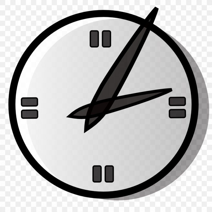 Alarm Clocks Digital Clock Clip Art, PNG, 1000x1000px, Clock, Alarm Clocks, Analog Signal, Black And White, Blog Download Free
